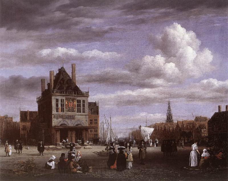 Jacob van Ruisdael The Dam Square in Amsterdam Germany oil painting art